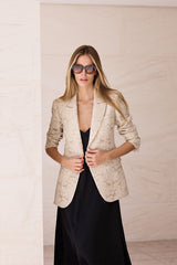 BLAZER BORADADA CRUDO