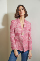 BLAZER CORTA 1 BOTON FUCSIA