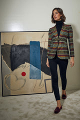 BLAZER SASTRE 1 BOTON ESTAMPADA