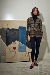 BLAZER SASTRE 1 BOTON ESTAMPADA