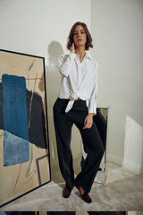 BLUSA CAMISERA PUÑO BLANCA