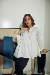 BLUSA FUELLE DETRÁS BLANCA