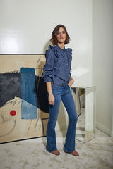 BLUSA VAQUERA VOLANTES