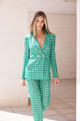 CHAQUETA ESTAMPADA VERDE