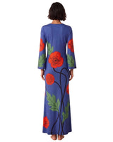 KAFTAN IKAT PICO AZUL FLOR