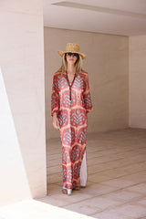 KAFTAN ABIERTO TUL ANIMAL GRANATE