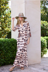 KAFTAN ESCOTE MEXI TOSTADOS