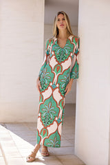 KAFTAN ESCOTE PICO MEDALLONES VERDES