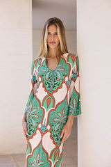 KAFTAN ESCOTE PICO MEDALLONES VERDES