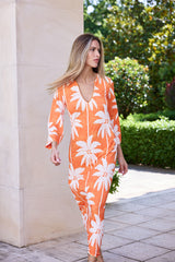 KAFTAN ESCOTE PICO PALMERAS BLANCAS FONDO NANJA