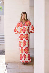 KAFTAN TIRILLA BLANCO Y ROJO