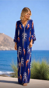 KAFTAN KENIA AZUL LOROS
