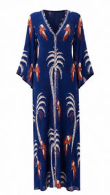 KAFTAN KENIA AZUL LOROS