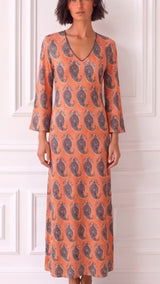 KAFTAN ENTALLADO PICO CAASHMERE