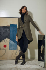 LEVITA CORTA 3 BOTONES VERDE