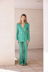 CHAQUETA ESTAMPADA VERDE