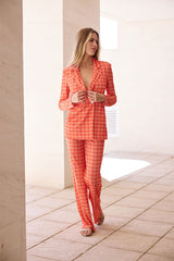 CHAQUETA ESTAMPADA NARANJA