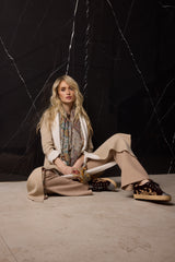 KAFTAN SOBRETODO PUNTO BEIG Y BLACO