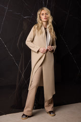 KAFTAN SOBRETODO PUNTO BEIG Y BLACO