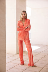 PANTALON ESTAMPADO NARANJA