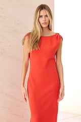 VESTIDO FIESTA ESPADA AIRE NARANJA