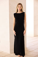 VESTIDO FIESTA ESPADA AIRE NEGRO