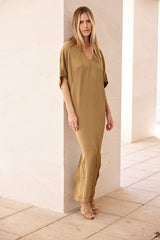 VESTIDO FIESTA KAFTAN CAMEL