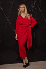 VESTIDO PAREO FIESTA rojo Marisa Aracil