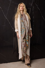 KAFTAN SOBRETODO PUNTO BEIG Y BLACO