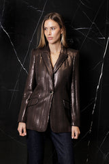 BLAZER LENTEJUELAS MARRON