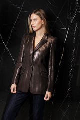 BLAZER LENTEJUELAS MARRON