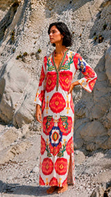 KAFTAN KENIA ROJO IKAT