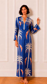 KAFTAN MEXI AZUL LOROS