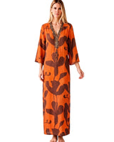 KAFTAN KENIA NARANJA Y MARRON
