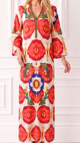 KAFTAN KENIA ROJO IKAT