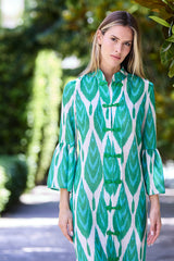 VESTIDO KIMONO HILO LAGRIMAS VERDES
