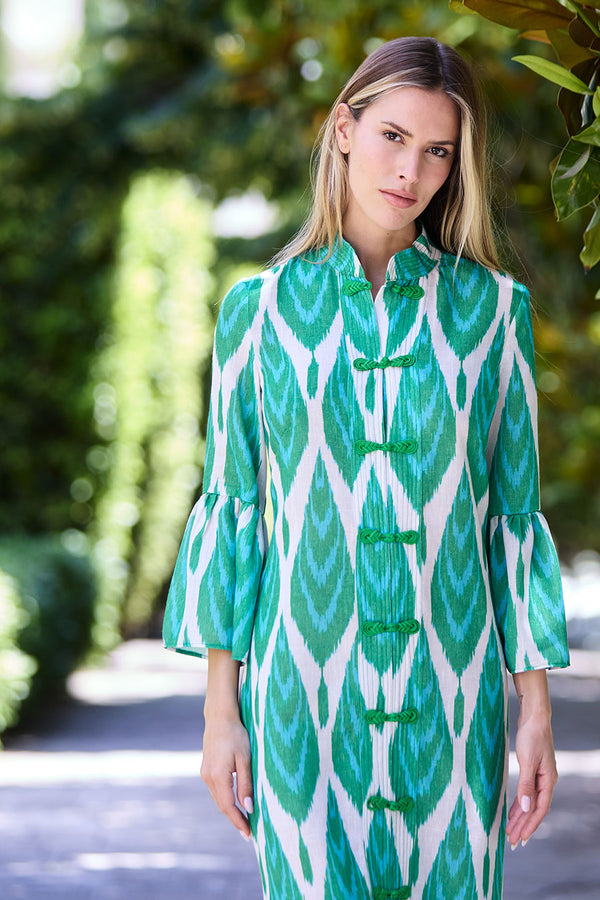 VESTIDO KIMONO HILO LAGRIMAS VERDES