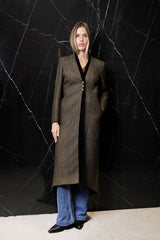 LEVITA LARGA CON ABERTURA DETRÁS EN VERDE CAZA